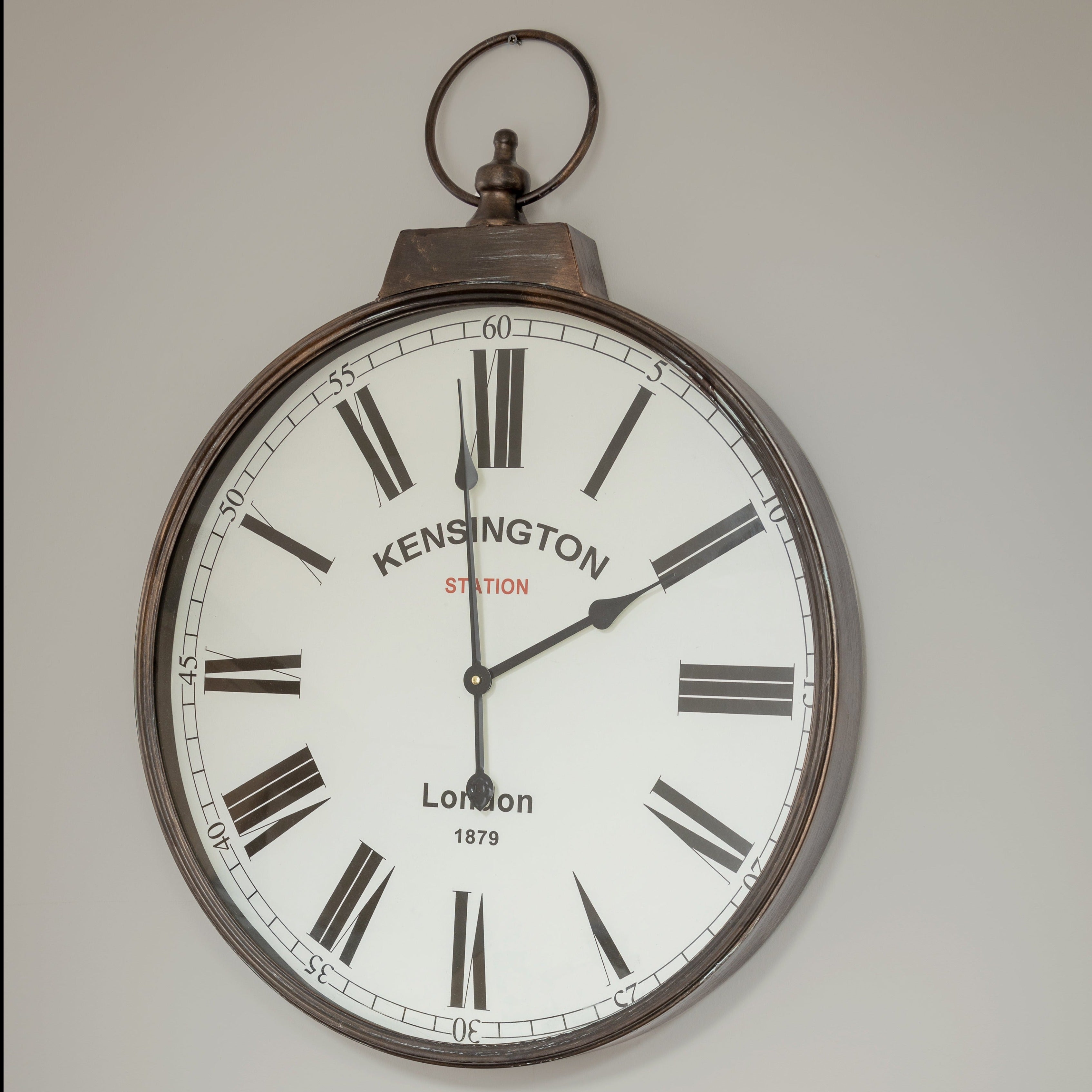 Brass Oversized Kensington Pocket Watch Wall Clock